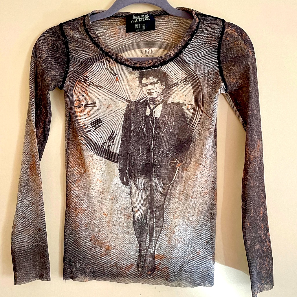Jean Paul Gaultier Unisex Vintage Punk Girl Mesh Top
